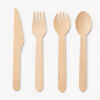 16cm bamboo cutlery, takeaway meal utensils, bulk foodservice cutlery