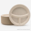 3-Compartment Bagasse Plate for Foodservice Supply 3-Compartment Bagasse Plate for Foodservice Supply