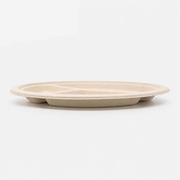 3-Compartment Bagasse Plate for Foodservice Supply 3-Compartment Bagasse Plate for Foodservice Supply