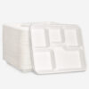 5-Compartment Bagasse-Style Foodservice Tray
