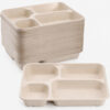 5-Compartment Bagasse-Style Foodservice Tray