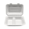 Bagasse 2-Compartment Clamshell Takeout Box Bagasse 2-Compartment Clamshell Takeout Box