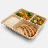 Bagasse 4-Compartment Meal Tray with Lid for Takeout Bagasse 4-Compartment Meal Tray with Lid for Takeout