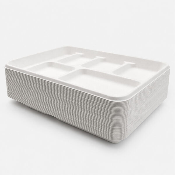 Bagasse 6-Bagasse 6-Compartment Foodservice Meal TrayCompartment Foodservice Meal Tray-02 Bagasse 6-Compartment Foodservice Meal Tray