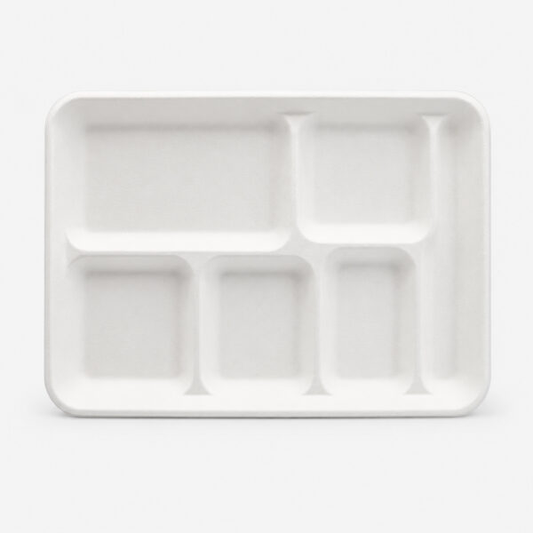 Bagasse 6-Compartment Foodservice Meal Tray Bagasse 6-Compartment Foodservice Meal Tray