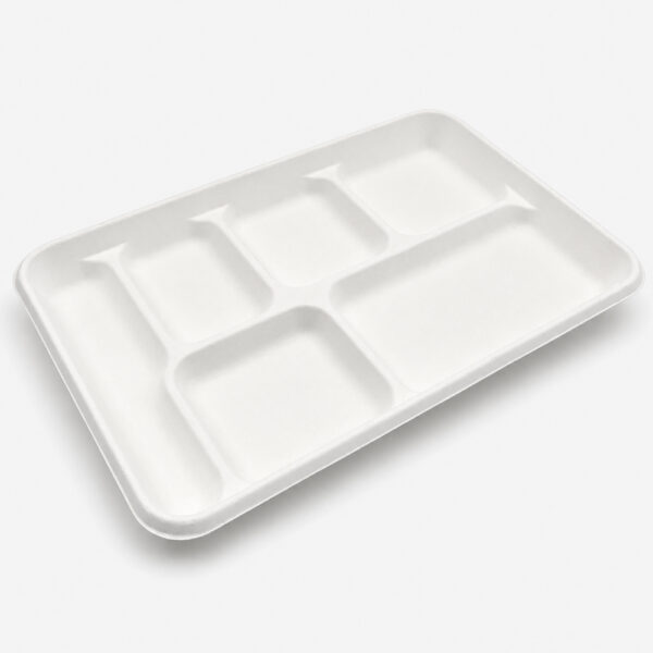 Bagasse 6-Compartment Foodservice Meal Tray Bagasse 6-Compartment Foodservice Meal Tray