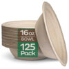 Bagasse Bowl 16 oz with Natural Molded Fiber Look