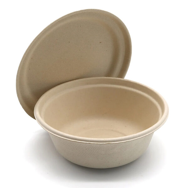 Bagasse Bowl with Lid for Takeaway Meals
