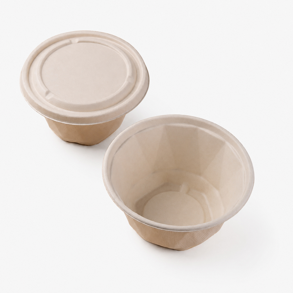 Bagasse Bowl with Separate Lid for Takeaway Meals