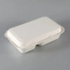 Bagasse Clamshell Box with 2 Compartments for Meals