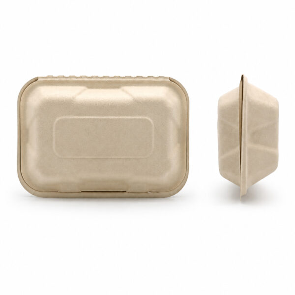 Bagasse Clamshell Food Box for Restaurant Takeout Use Bagasse Clamshell Food Box for Restaurant Takeout Use