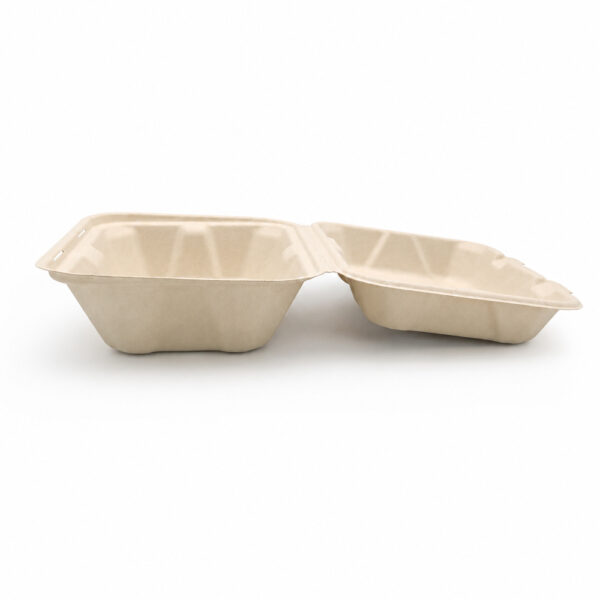 Bagasse Clamshell Food Box for Restaurant Takeout Use Bagasse Clamshell Food Box for Restaurant Takeout Use