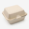 Bagasse Clamshell Takeout Box for Burger Packaging