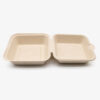 Bagasse Clamshell Takeout Box for Burger Packaging