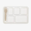 Bagasse Compartment Tray with Cutlery Slot