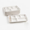 Bagasse Compartment Tray with Cutlery Slot