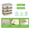 Bagasse Food Container with Separate Lid Option
