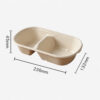 Bagasse Food Container with Separate Lid for Meals