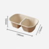 Bagasse Food Container with Separate Lid for Meals