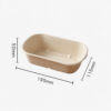 Bagasse Food Container with Separate Lid for Meals