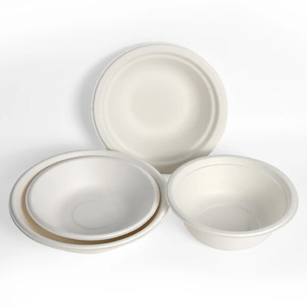 Bagasse Plates in Round and Square Shapes for Catering