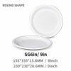 Bagasse Plates in Round and Square Shapes for Catering