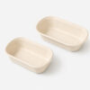 Bagasse Rectangular Meal Pan with Lid Options Bagasse Rectangular Meal Pan with Lid Options