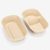 Bagasse Rectangular Meal Pan with Lid Options Bagasse Rectangular Meal Pan with Lid Options