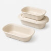 Bagasse Rectangular Meal Pan with Lid Options Bagasse Rectangular Meal Pan with Lid Options
