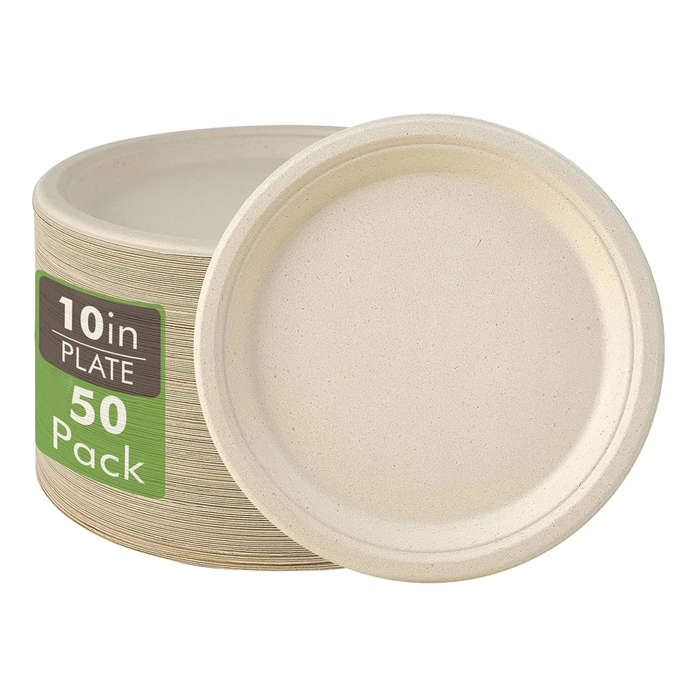 Bagasse Round Plates for Catering Foodservice