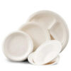 Bagasse Round Plates for Catering Foodservice Use