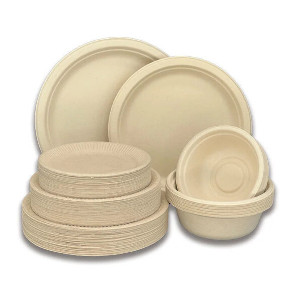 Bagasse Round and Compartment Plates for Catering Bagasse Round and Compartment Plates for Catering