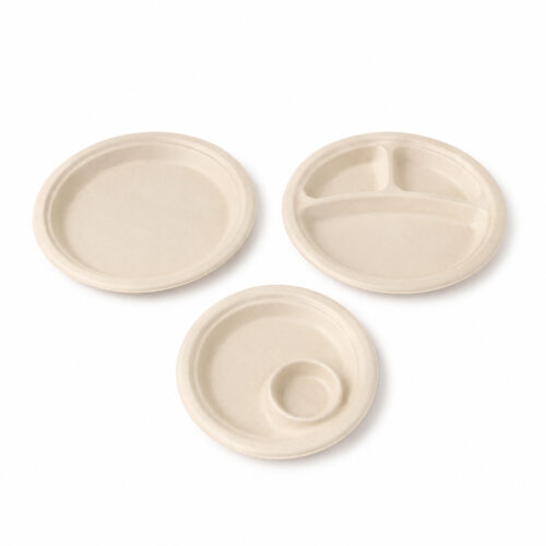 Bagasse Round and Compartment Plates for Catering Bagasse Round and Compartment Plates for Catering