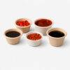 Bagasse Sauce Cup with Fitted Lid for Condiments