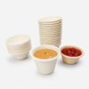 Bagasse Sauce Cup with Fitted Lid for Condiments