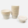 Bagasse Sauce Cup with Fitted Lid for Condiments