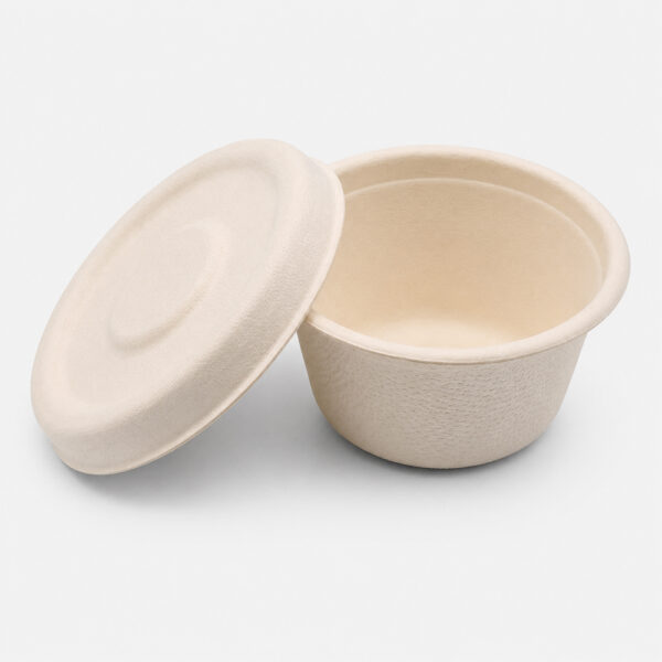 Bagasse Sauce Cup with Lid for Takeaway Condiments