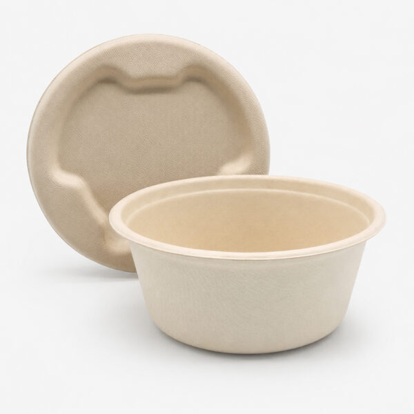 Bagasse Sauce Cup with Lid for Takeaway Condiments