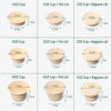 Bagasse Sauce Cup with PET and Fiber Lid Options