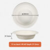 Bagasse-Style 12 oz Bowl for Takeaway Meals
