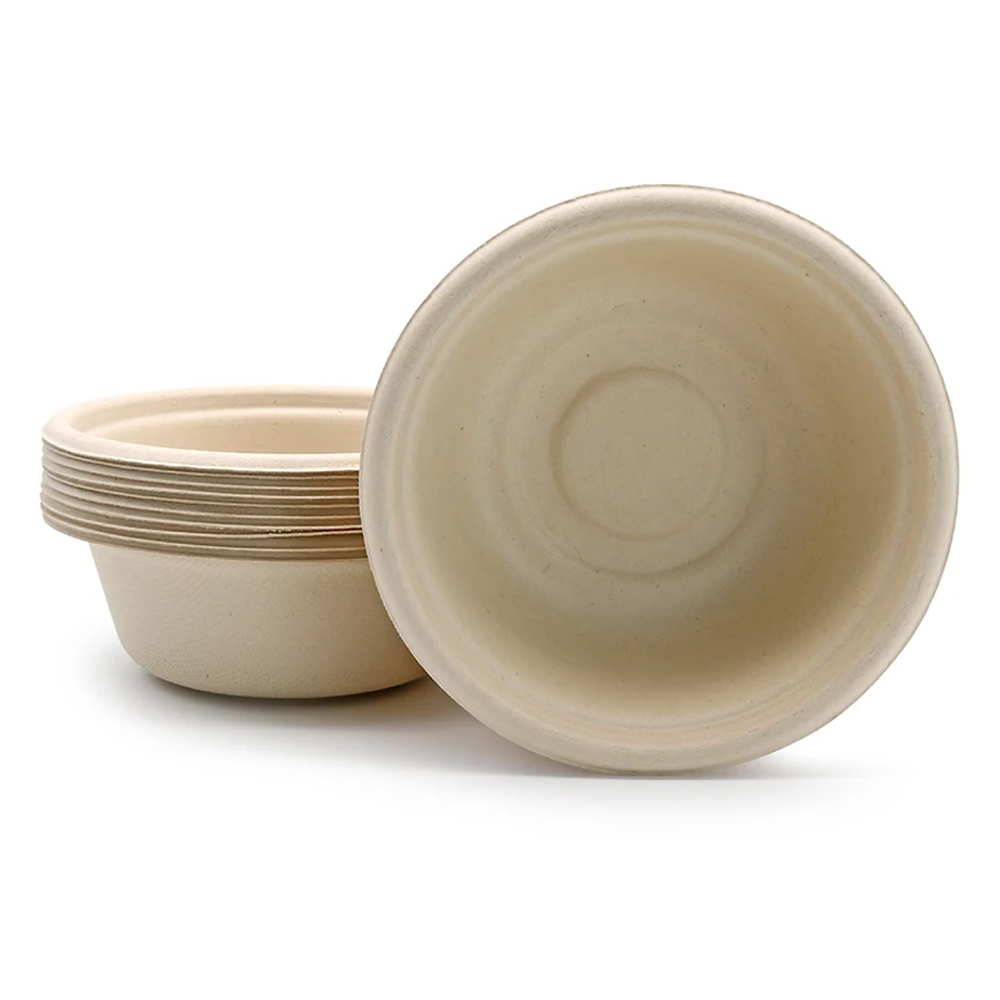 Bagasse-Style Bowl with Fitted Lid for Takeaway
