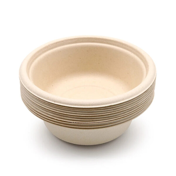 Bagasse-Style Bowl with Fitted Lid for Takeaway