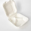 Bagasse-Style Clamshell Meal Box with 3 Compartments