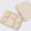 Bagasse-Style Compartment Food Container with Lid Bagasse-Style Compartment Food Container with Lid