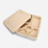 Bagasse-Style Compartment Food Container with Lid Bagasse-Style Compartment Food Container with Lid