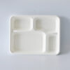 Divided Bagasse-Style Lunch Tray with Lid