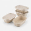 Bagasse-Style Food Container with Separate Lid