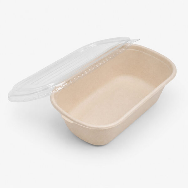 Bagasse-Style Food Container with Separate Lid