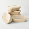 Bagasse-Style Food Containers with Separate Lids Bagasse-Style Food Containers with Separate Lids