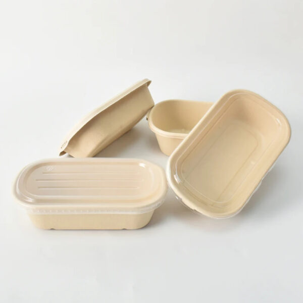 Bagasse-Style Food Containers with Separate Lids Bagasse-Style Food Containers with Separate Lids